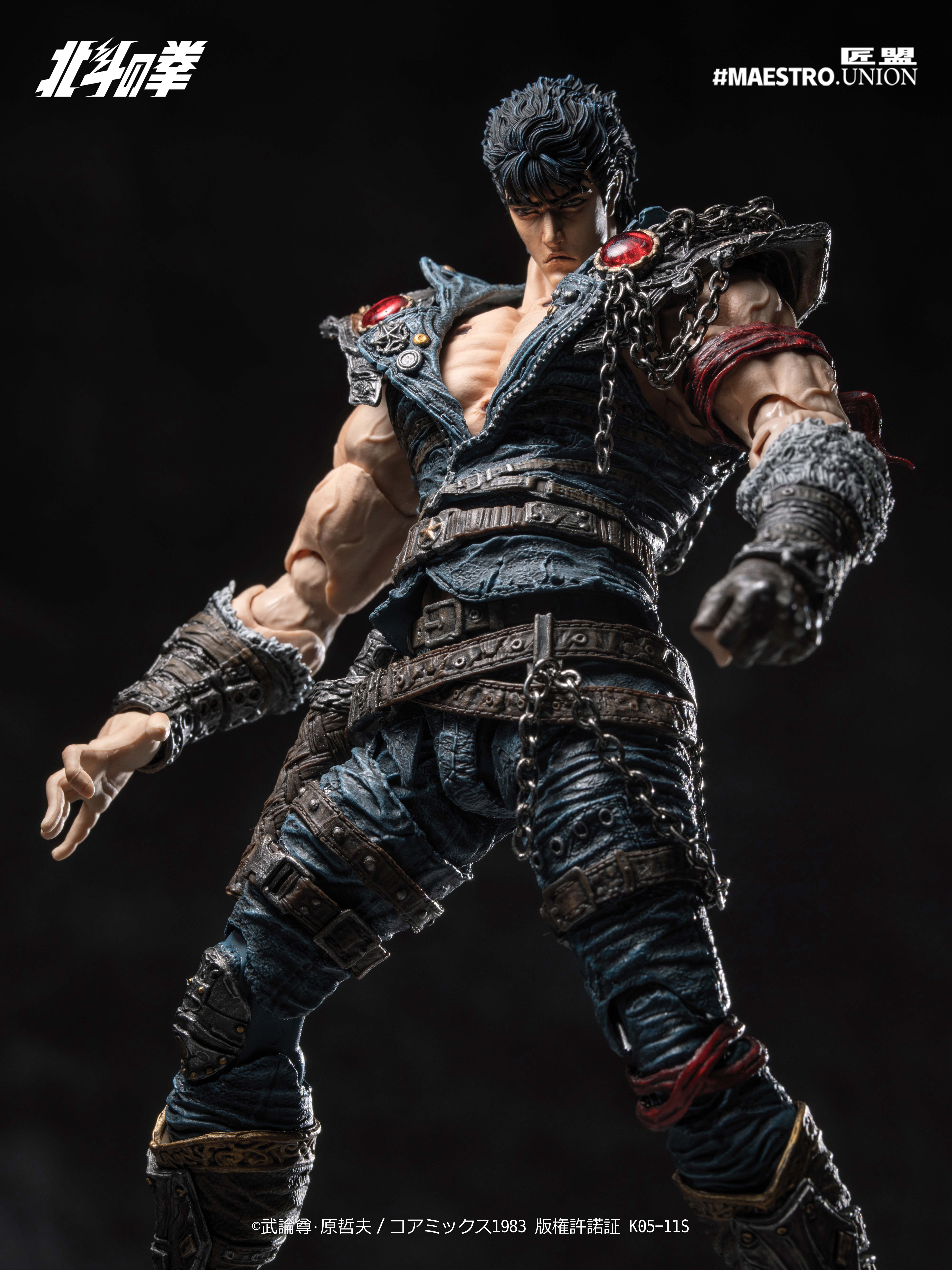 MAESTRO UNION《北斗神拳》拳四郎「北斗百裂拳」模型，多組替換配件自由重現經典場景