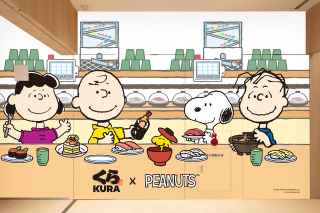 《PEANUTS花生漫畫×日本藏壽司》原宿、難波旗艦店打造史努比主題空間