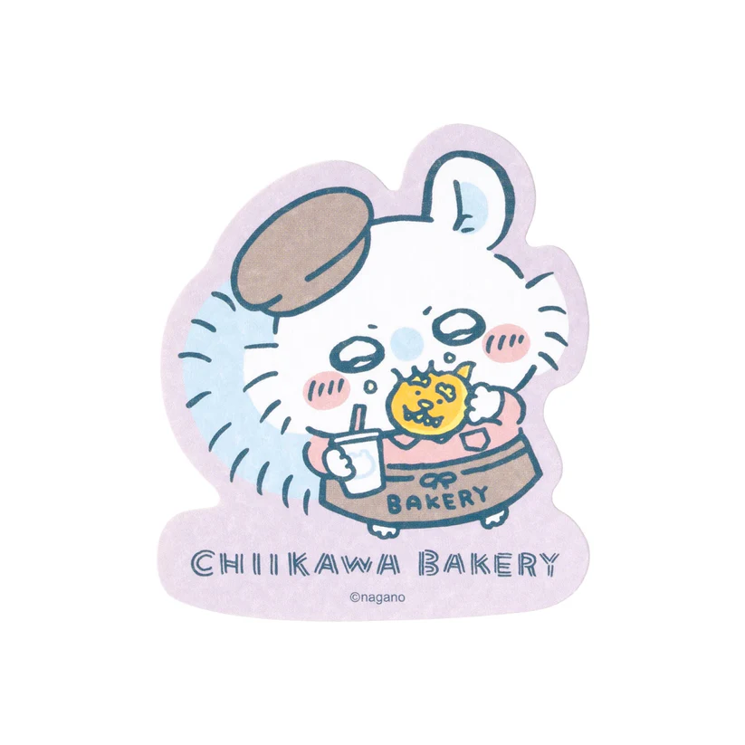 《Chiikawa Bakery 吉伊卡哇麵包店》手感材質手機貼紙 小桃鼠店員款