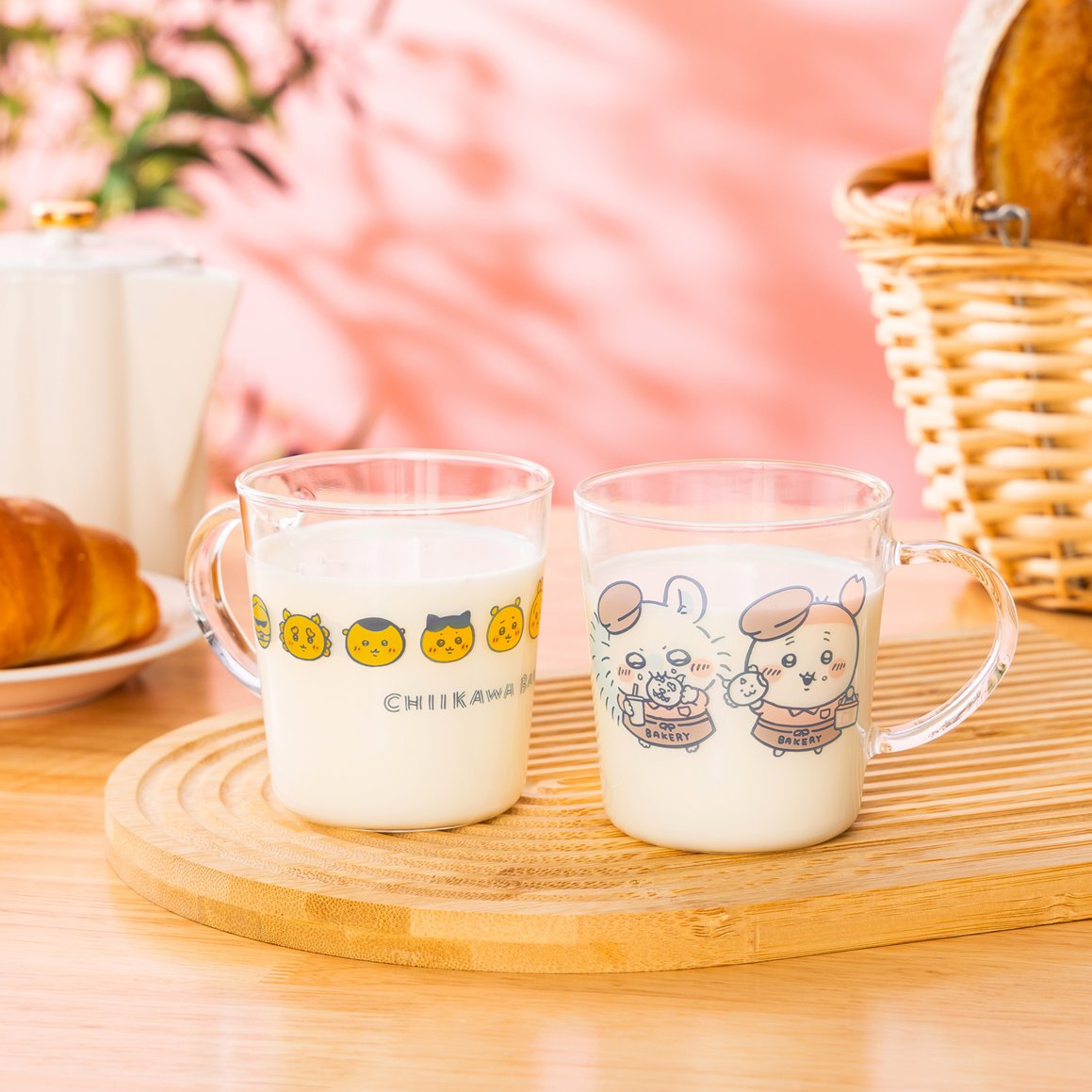 《Chiikawa Bakery 吉伊卡哇麵包店》耐熱玻璃杯