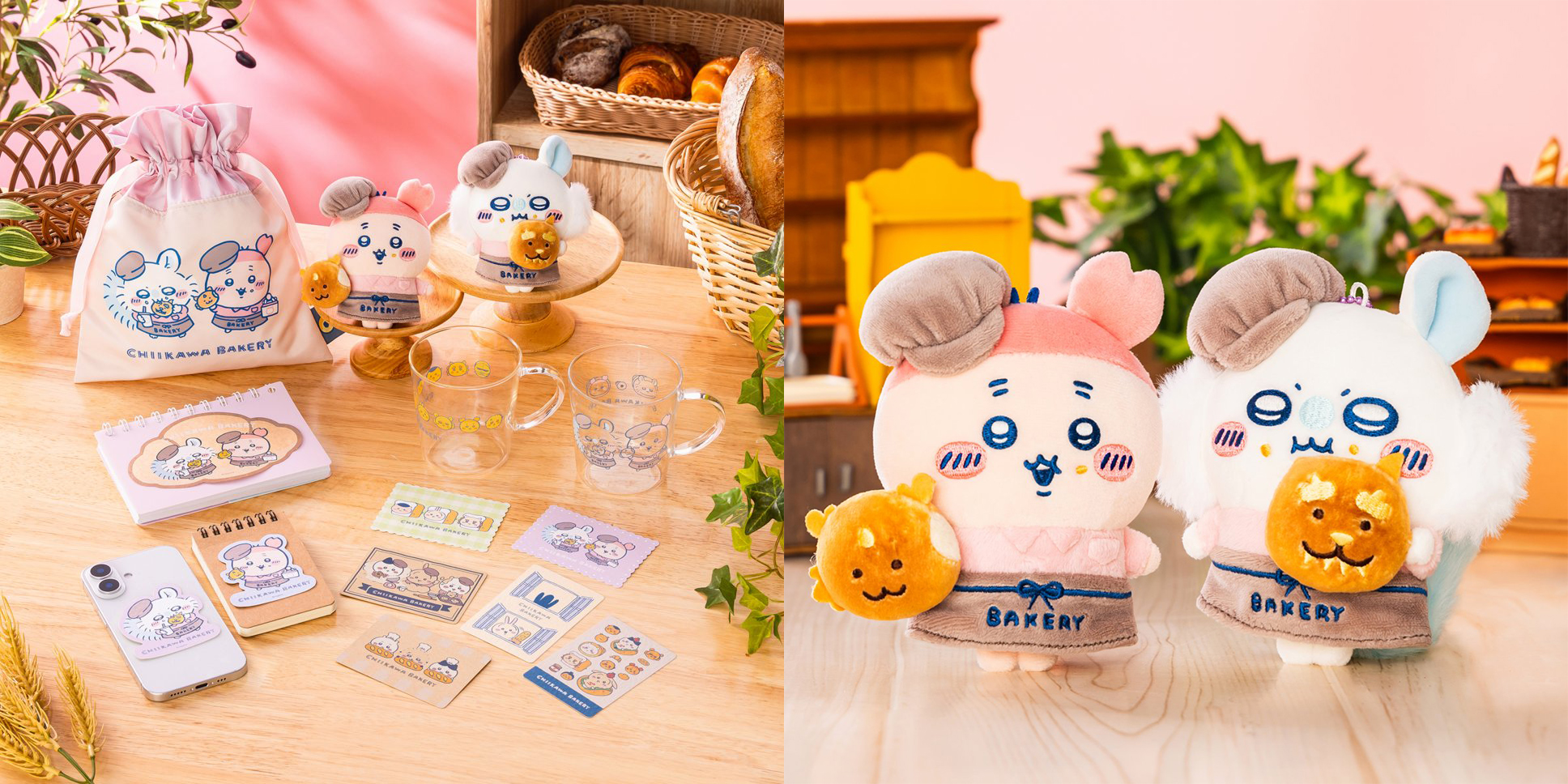 《Chiikawa Bakery 吉伊卡哇麵包店》7月3日推出小桃鼠、古本屋全新周邊!店員造型絨毛吊飾、玻璃杯、T恤等療癒新品一次看