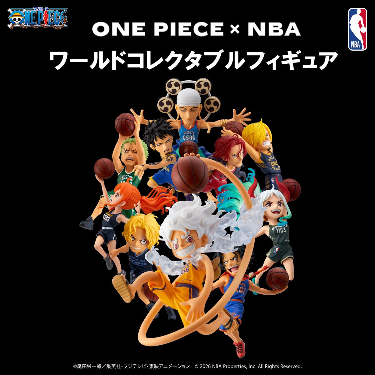 《ONE PIECE 海賊王》攜手NBA，經典人氣角色化身籃球明星