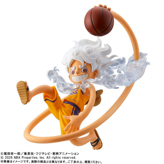 《ONE PIECE 海賊王 × NBA》WCF公仔 Gear 5 魯夫 & 洛杉磯湖人