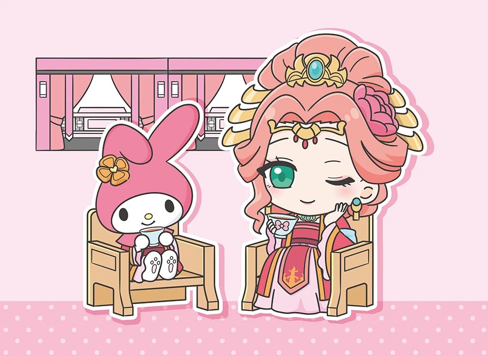 《藥師少女的獨語 &times; 三麗鷗》玉葉妃 &times; 美樂蒂 Q版角色視覺