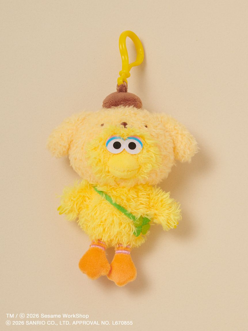 《三麗鷗 × SESAME STREET 芝麻街》聯名第二彈絨毛吊飾 大鳥×布丁狗款