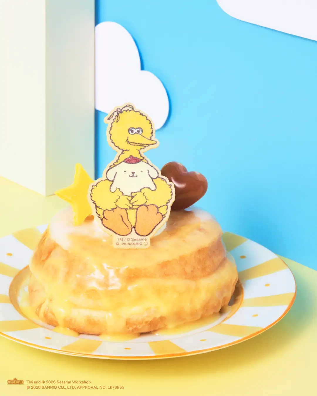 「SESAME STREET MARKET Café」芝麻街常設店咖啡廳 Big Bird × 布丁狗聯名甜甜圈