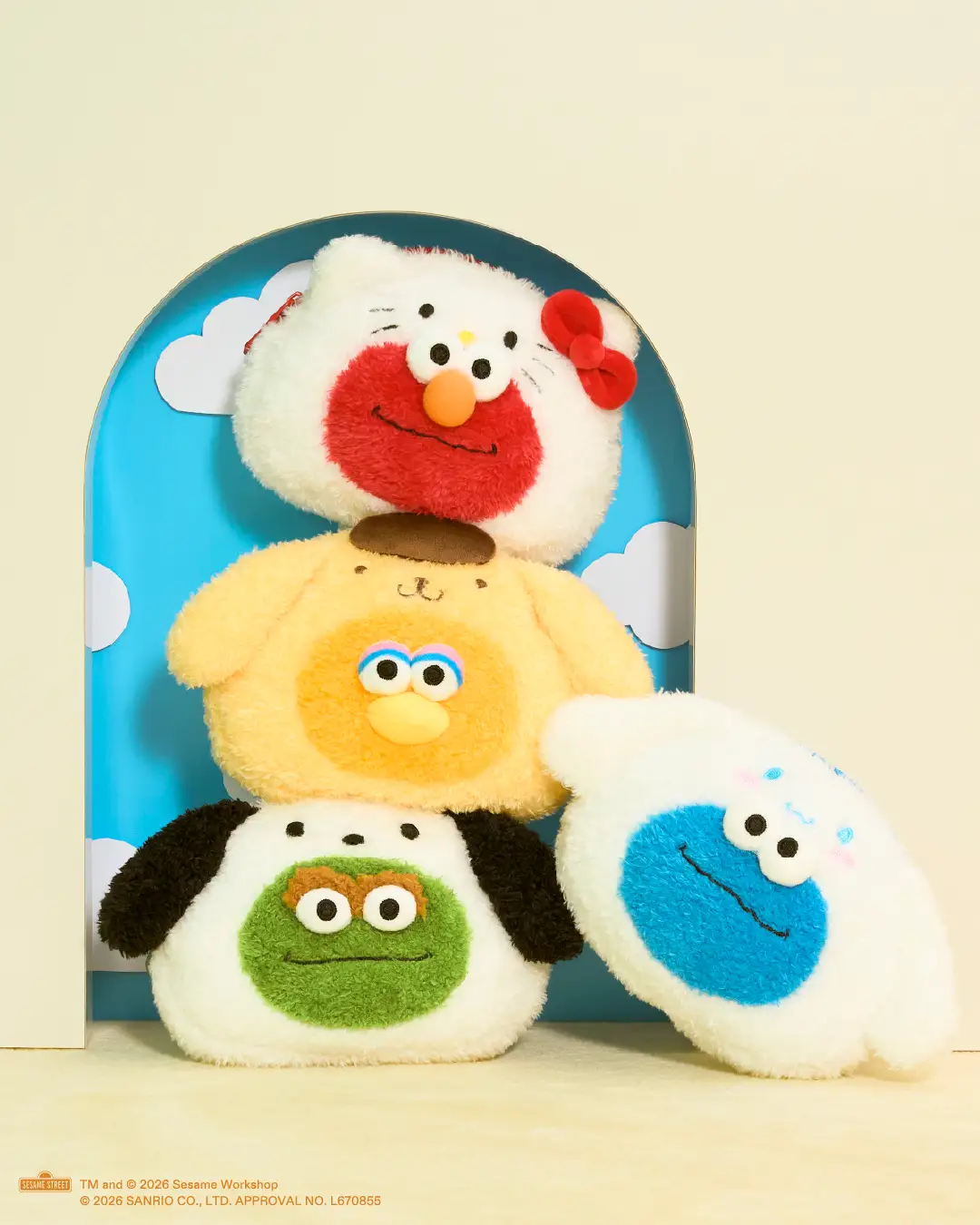 《三麗鷗 × SESAME STREET 芝麻街》聯名臉型收納包