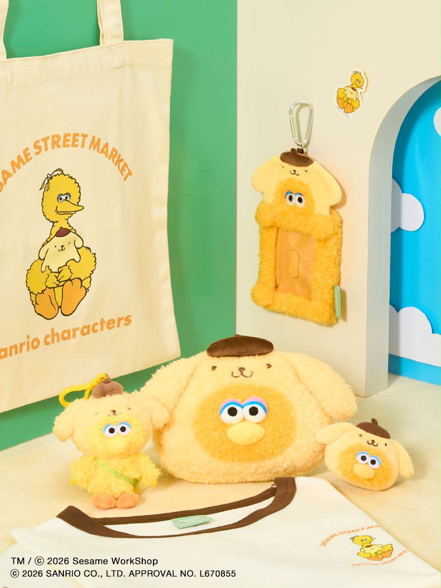 「SESAME STREET MARKET × Sanrio characters」Big Bird大鳥 & Pompompurin布丁狗