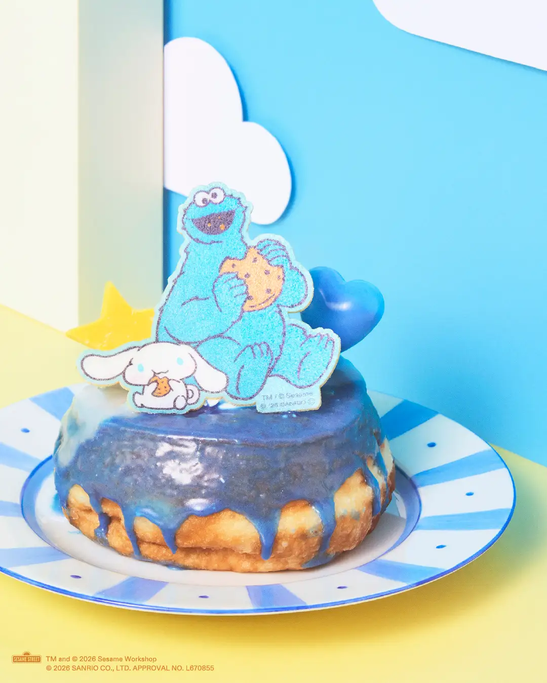 「SESAME STREET MARKET Café」芝麻街常設店咖啡廳 餅乾怪獸 × 大耳狗喜拿聯名甜甜圈