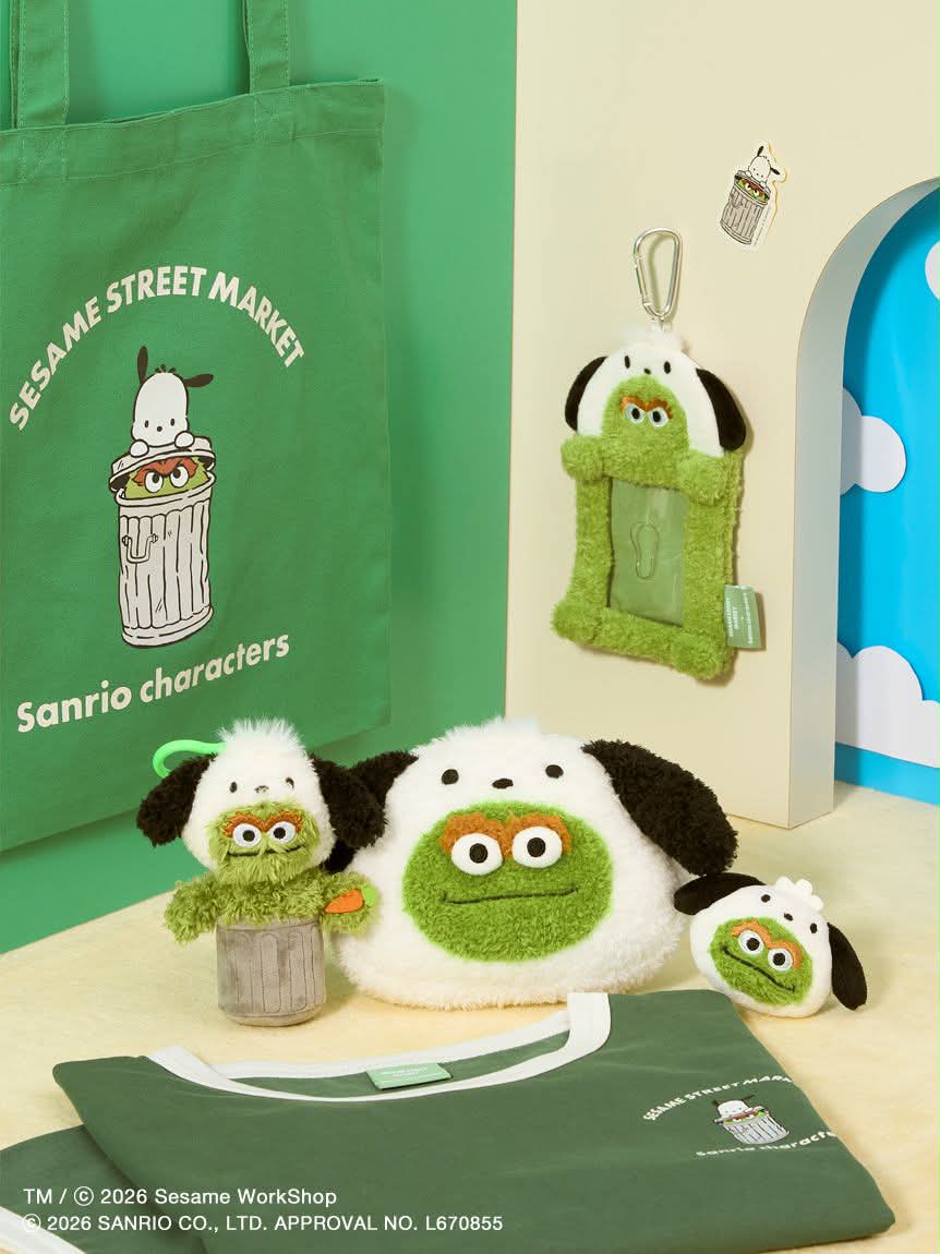 「SESAME STREET MARKET × Sanrio characters」Oscar奧斯卡 & Pochacco帕恰狗