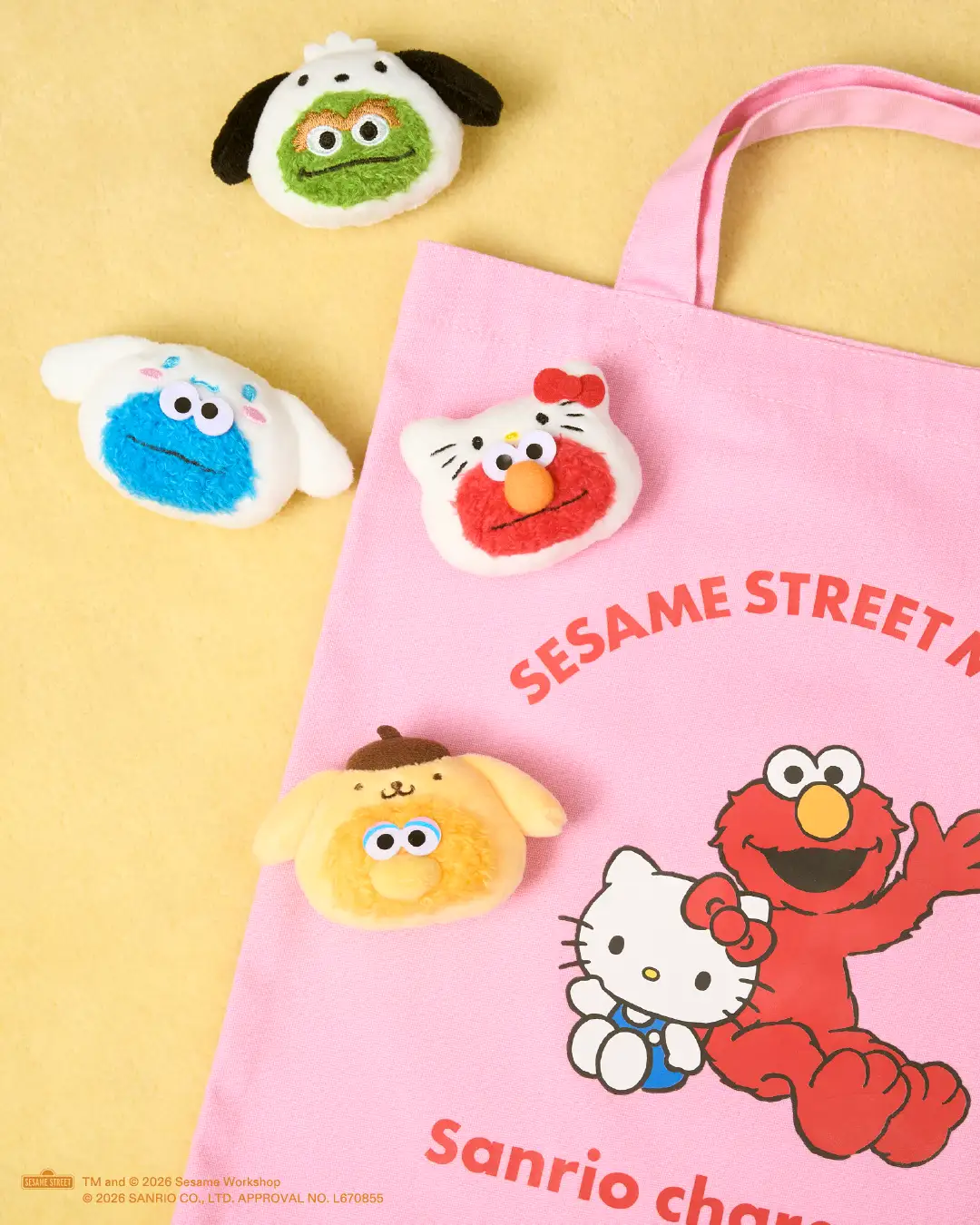 《三麗鷗 × SESAME STREET 芝麻街》聯名絨毛徽章