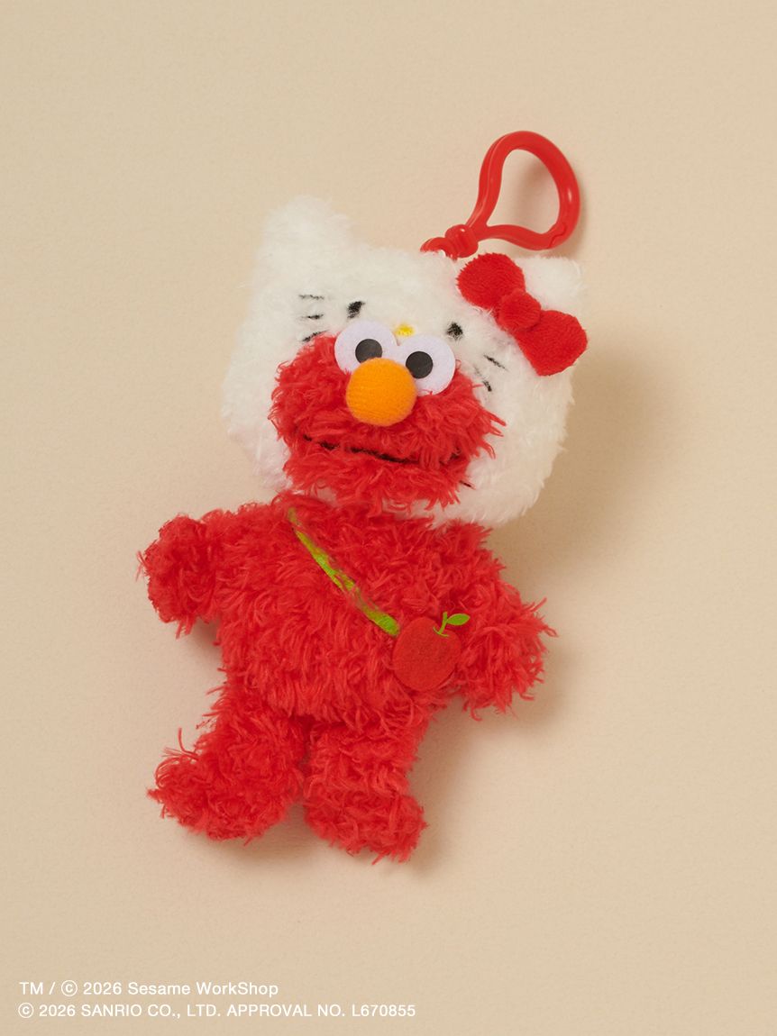 《三麗鷗 × SESAME STREET 芝麻街》聯名第二彈絨毛吊飾 艾摩×Hello Kitty款