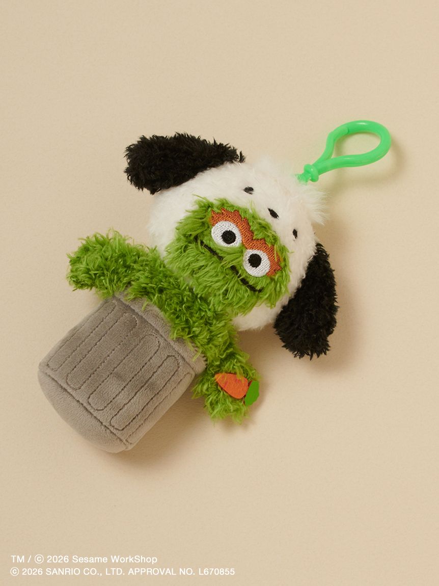 《三麗鷗 × SESAME STREET 芝麻街》聯名第二彈絨毛吊飾 奧斯卡×帕恰狗款
