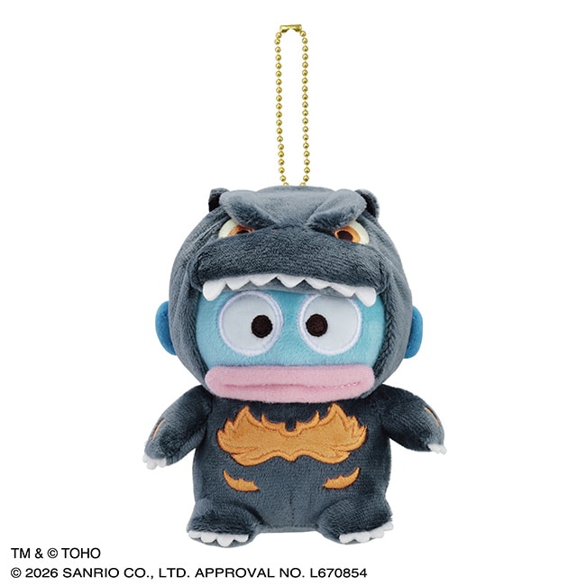 「GODZILLA・SANRIO CHARACTERS」人魚漢頓 《哥吉拉VS戴斯特洛伊亞》 (1995) 燃燒哥吉拉Ver. 絨毛吊飾玩偶