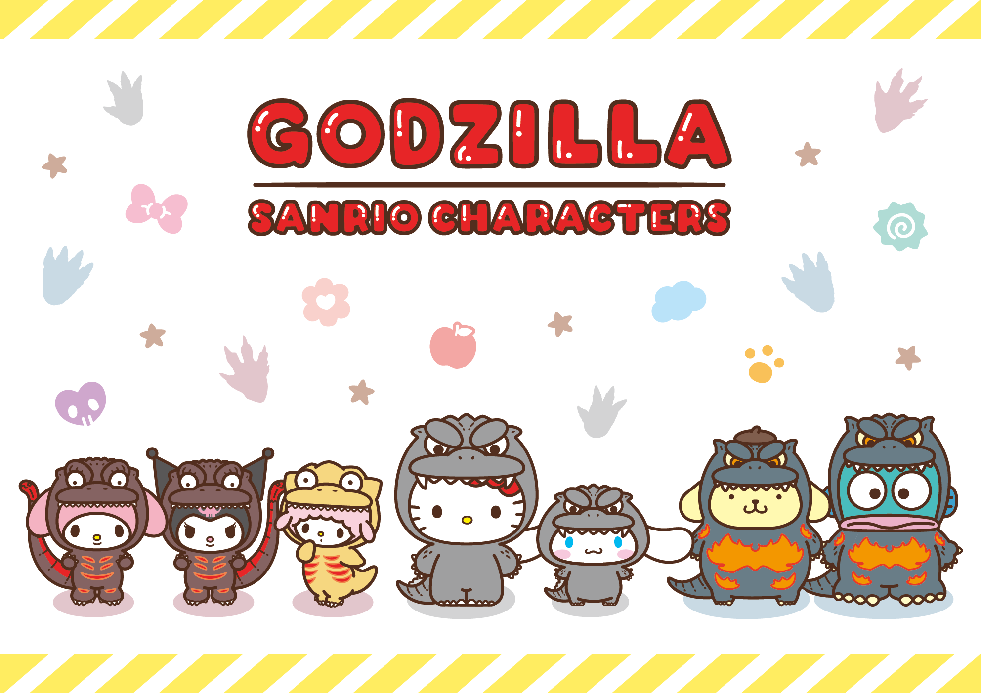 《哥吉拉 × 三麗鷗角色》世界觀聯名7月22日登場!Hello Kitty、酷洛米、美樂蒂換上哥吉拉裝,7大周邊完整一次看