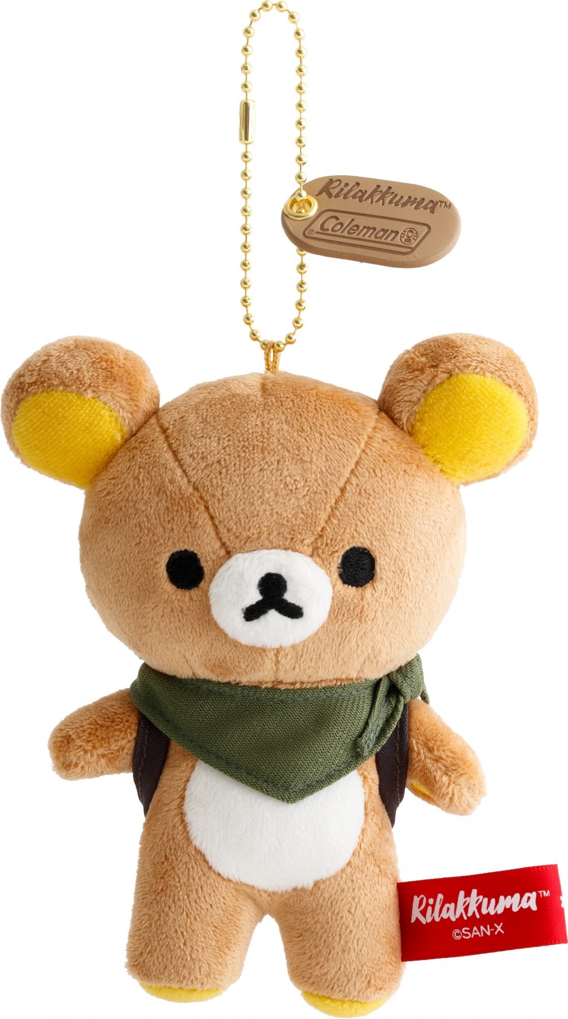 《Rilakkuma 拉拉熊 × Coleman》拉拉熊 站姿絨毛玩偶吊飾