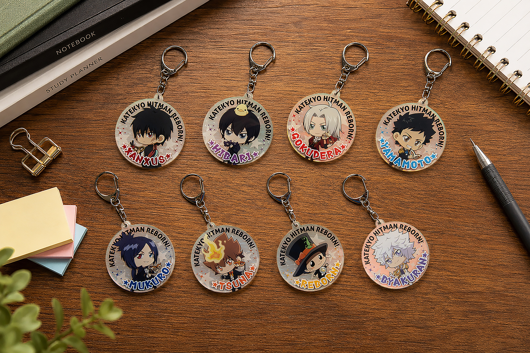 「2026台北漫畫博覽會」木棉花新品《家庭教師HITMAN REBORN!》盲抽壓克力鑰匙圈 全8款 (NT.135/款)