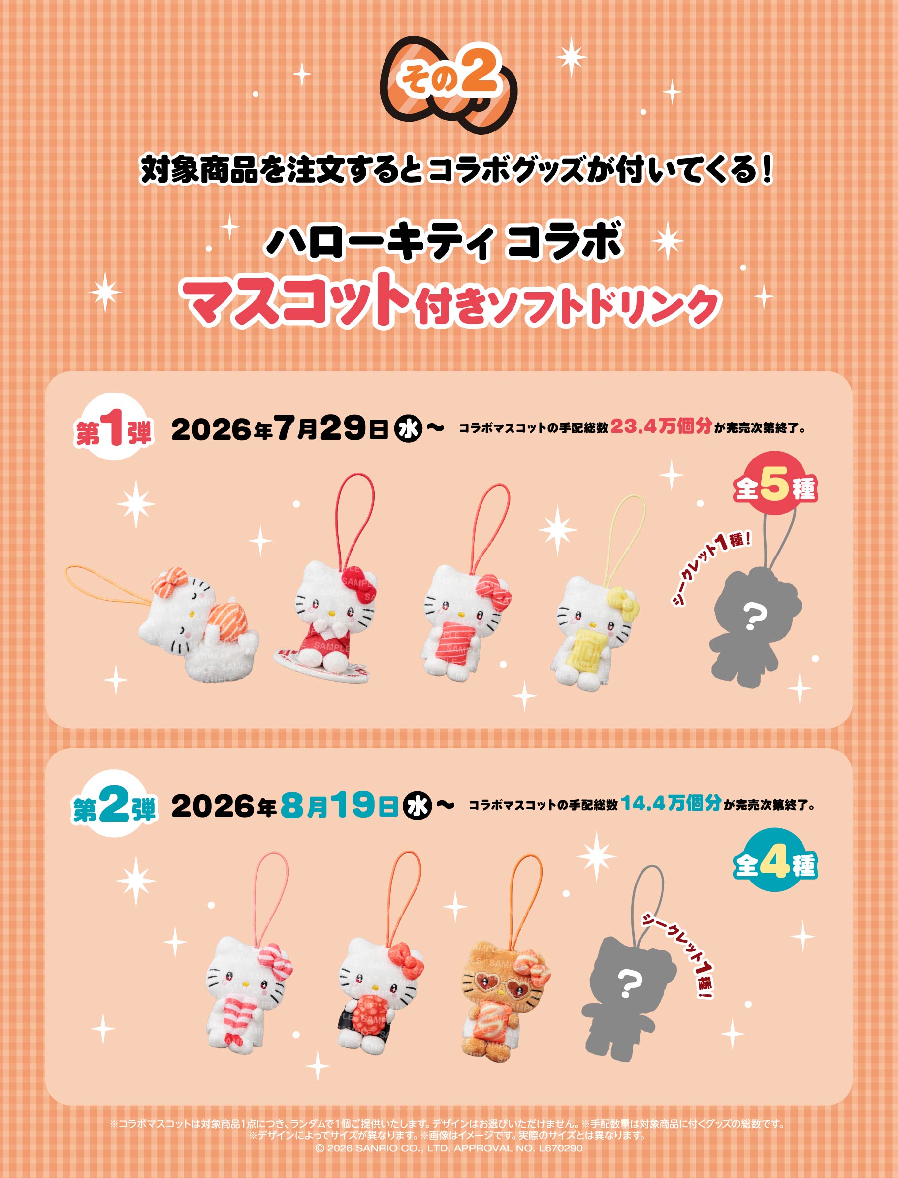 《日本壽司郎 × Hello Kitty》限定飲料特典「聯名吉祥物吊飾」登場!共推出 9 款限定造型,還有神祕隱藏版等你收藏