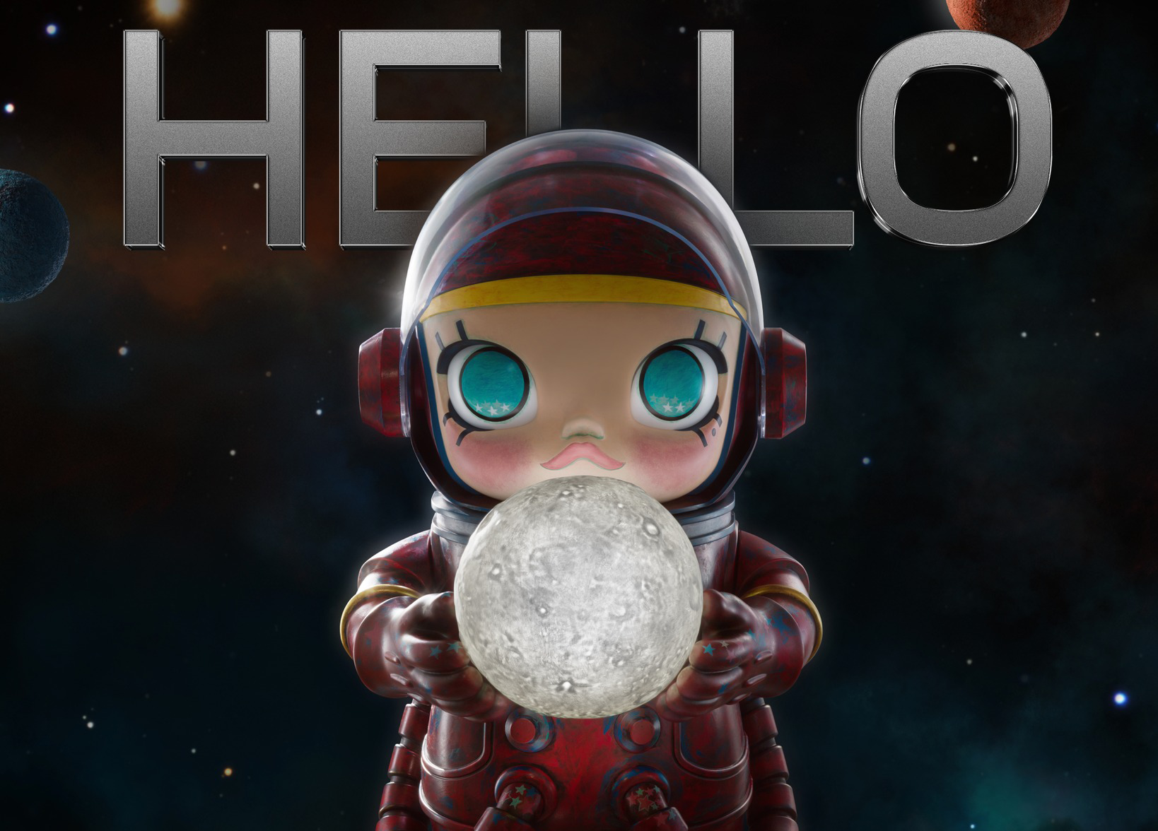 MEGA SPACE MOLLY Hello Moon Lamp ランプ 未開封 Mega Space Molly